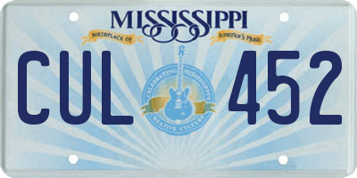 MS license plate CUL452
