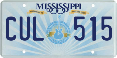 MS license plate CUL515
