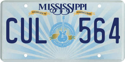 MS license plate CUL564