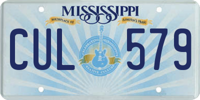 MS license plate CUL579