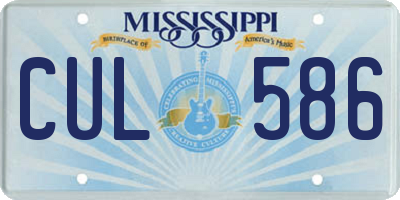 MS license plate CUL586