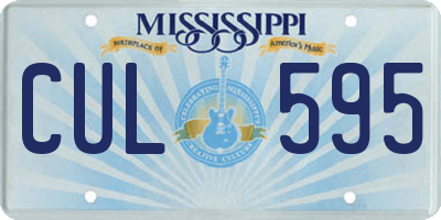 MS license plate CUL595