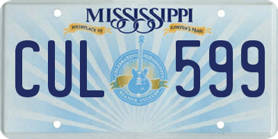 MS license plate CUL599