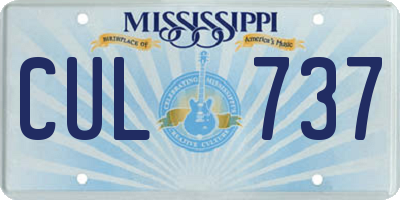 MS license plate CUL737
