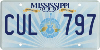 MS license plate CUL797