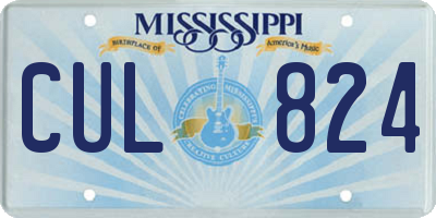 MS license plate CUL824