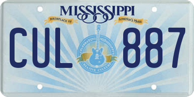 MS license plate CUL887