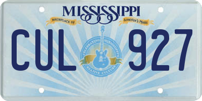 MS license plate CUL927