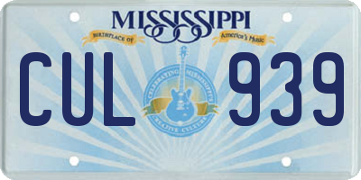 MS license plate CUL939