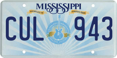 MS license plate CUL943