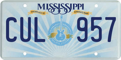 MS license plate CUL957