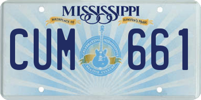 MS license plate CUM661