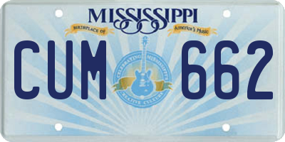 MS license plate CUM662