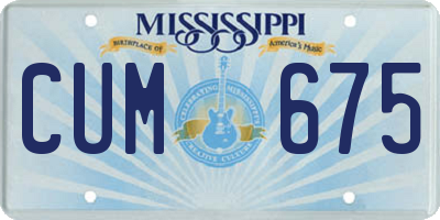 MS license plate CUM675