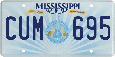 MS license plate CUM695