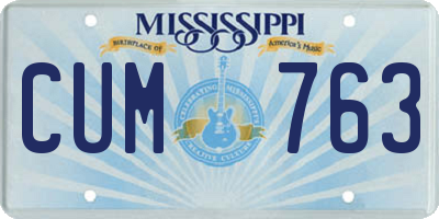 MS license plate CUM763