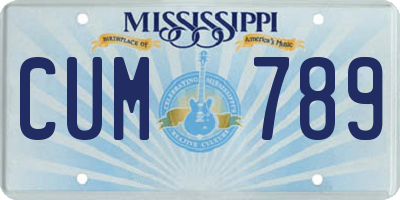 MS license plate CUM789