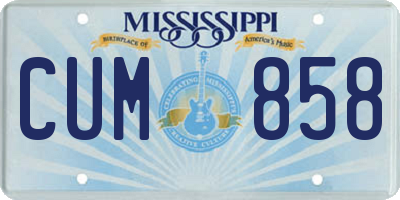 MS license plate CUM858