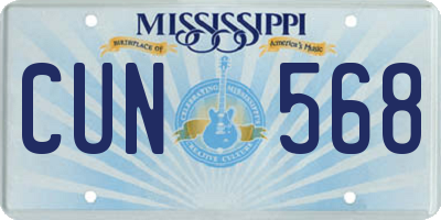 MS license plate CUN568