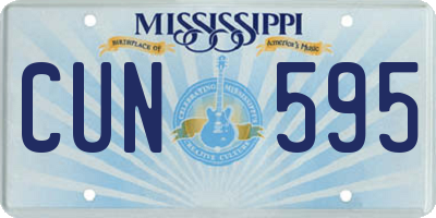 MS license plate CUN595