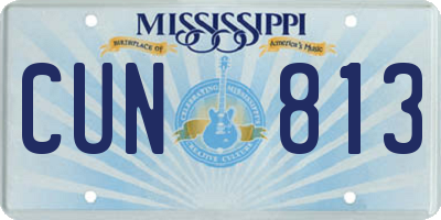 MS license plate CUN813