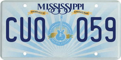 MS license plate CUO059