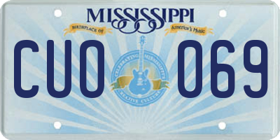 MS license plate CUO069