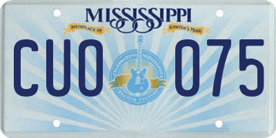 MS license plate CUO075