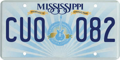 MS license plate CUO082