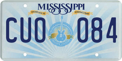 MS license plate CUO084