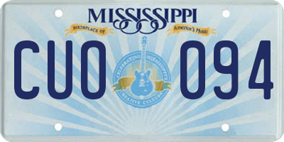 MS license plate CUO094