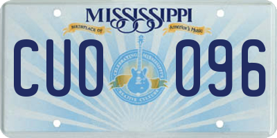 MS license plate CUO096