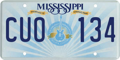 MS license plate CUO134