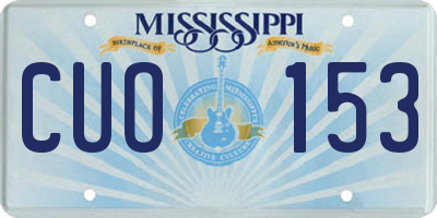 MS license plate CUO153