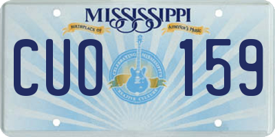 MS license plate CUO159