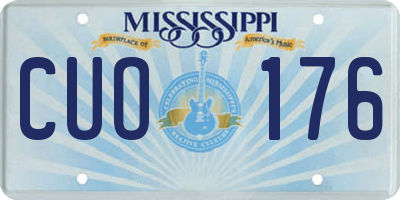 MS license plate CUO176