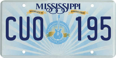 MS license plate CUO195