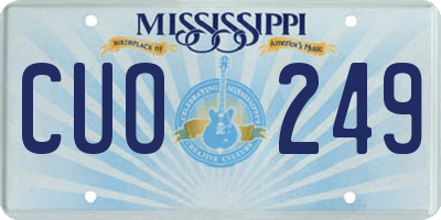 MS license plate CUO249