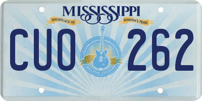 MS license plate CUO262