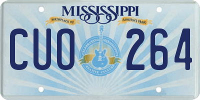 MS license plate CUO264