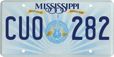 MS license plate CUO282