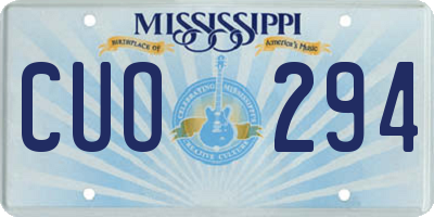 MS license plate CUO294