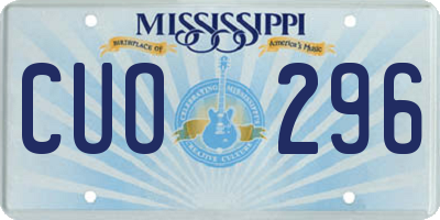 MS license plate CUO296