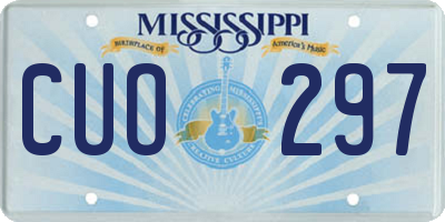 MS license plate CUO297