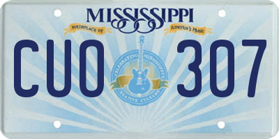 MS license plate CUO307