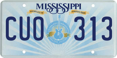MS license plate CUO313