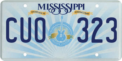 MS license plate CUO323