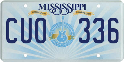 MS license plate CUO336