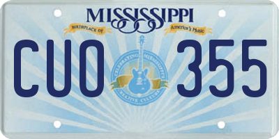 MS license plate CUO355