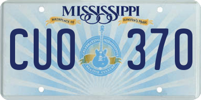 MS license plate CUO370